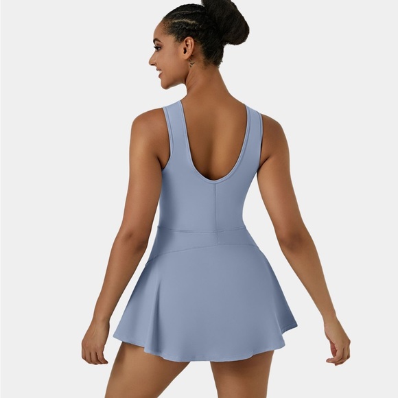 HALARA - NWT Everyday Backless Stretchy 2-in-1 Flare Golf Dress-BFF - Picture 3 of 10